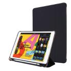 For iPad 10.2 2021 / 2020 / 2019 Airbag Horizontal Flip Leather Case with Three-fold Holder & Pen Holder(Black) - 1