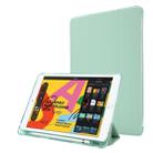 For iPad 10.2 2021 / 2020 / 2019 Airbag Horizontal Flip Leather Case with Three-fold Holder & Pen Holder(Mint Green) - 1