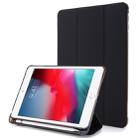 For iPad Mini 4 Airbag Horizontal Flip Leather Case with Three-fold Holder (Black) - 1