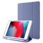 For iPad Mini 4 Airbag Horizontal Flip Leather Case with Three-fold Holder (Purple) - 1