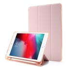 For iPad Mini 4 Airbag Horizontal Flip Leather Case with Three-fold Holder (Pink) - 1
