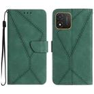 For Honor X5 4G Stitching Embossed Leather Phone Case(Green) - 1