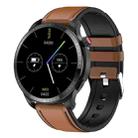 T52 1.39 inch IP67 Waterproof Leather Band Smart Watch Supports Bluetooth Call / Blood Oxygen / Body Temperature Monitoring(Brown) - 1