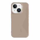 For iPhone 14 Shockproof Solid Color TPU Phone Case(Khaki) - 1