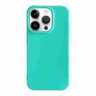 For iPhone 14 Pro Shockproof Solid Color TPU Phone Case(Glacier Green) - 1