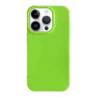 For iPhone 14 Pro Shockproof Solid Color TPU Phone Case(Fluorescent Green) - 1