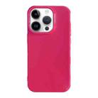 For iPhone 14 Pro Shockproof Solid Color TPU Phone Case(Rose Red) - 1