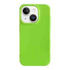 For iPhone 14 Plus Shockproof Solid Color TPU Phone Case(Fluorescent Green) - 1