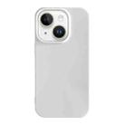 For iPhone 14 Plus Shockproof Solid Color TPU Phone Case(White) - 1