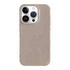 For iPhone 14 Pro Max Shockproof Solid Color TPU Phone Case(Khaki) - 1