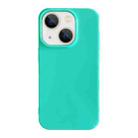 For iPhone 13 Shockproof Solid Color TPU Phone Case(Glacier Green) - 1