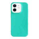 For iPhone 12 Shockproof Solid Color TPU Phone Case(Glacier Green) - 1