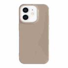 For iPhone 12 Shockproof Solid Color TPU Phone Case(Khaki) - 1