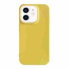 For iPhone 12 Shockproof Solid Color TPU Phone Case(Yellow) - 1