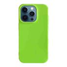 For iPhone 12 Pro Max Shockproof Solid Color TPU Phone Case(Fluorescent Green) - 1