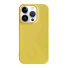 For iPhone 15 Pro Max Shockproof Solid Color TPU Phone Case(Yellow) - 1