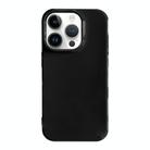 For iPhone 15 Pro Max Shockproof Solid Color TPU Phone Case(Black) - 1