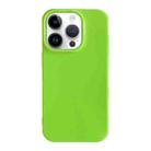 For iPhone 15 Pro Shockproof Solid Color TPU Phone Case(Fluorescent Green) - 1