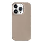 For iPhone 15 Pro Shockproof Solid Color TPU Phone Case(Khaki) - 1