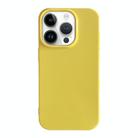 For iPhone 15 Pro Shockproof Solid Color TPU Phone Case(Yellow) - 1