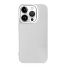 For iPhone 15 Pro Shockproof Solid Color TPU Phone Case(White) - 1