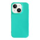 For iPhone 15 Plus Shockproof Solid Color TPU Phone Case(Glacier Green) - 1