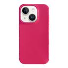 For iPhone 15 Shockproof Solid Color TPU Phone Case(Rose Red) - 1