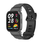 For Redmi Watch 3 Mijobs Flat Hole Breathable TPU Watch Band(Black) - 1