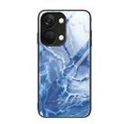 For OnePlus Ace 2V Marble Pattern Glass Protective Phone Case(Blue Ocean) - 1