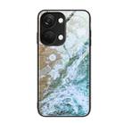 For OnePlus Ace 2V Marble Pattern Glass Protective Phone Case(Beach) - 1