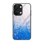 For OnePlus Ace 2V Marble Pattern Glass Protective Phone Case(Ocean Waves) - 1