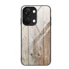 For OnePlus Ace 2V Wood Grain Glass Phone Case(Grey) - 1