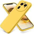 For OPPO Find X6 Pure Color Liquid Silicone Shockproof Phone Case(Yellow) - 1