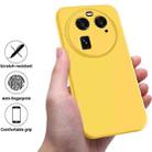 For OPPO Find X6 Pure Color Liquid Silicone Shockproof Phone Case(Yellow) - 2
