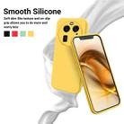 For OPPO Find X6 Pure Color Liquid Silicone Shockproof Phone Case(Yellow) - 3
