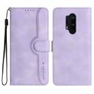 For OnePlus 8 Pro Heart Pattern Skin Feel Leather Phone Case(Purple) - 1