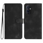 For OnePlus 9 Heart Pattern Skin Feel Leather Phone Case(Black) - 1
