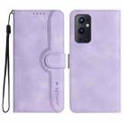 For OnePlus 9 Pro Heart Pattern Skin Feel Leather Phone Case(Purple) - 1