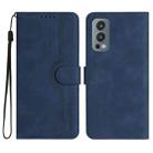 For OnePlus Nord 2 5G Heart Pattern Skin Feel Leather Phone Case(Royal Blue) - 1