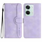 For OnePlus Ace 2V Heart Pattern Skin Feel Leather Phone Case(Purple) - 1