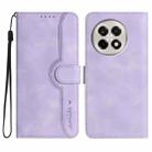 For OnePlus Ace 5 / 13R Global Heart Pattern Skin Feel Leather Phone Case(Purple) - 1