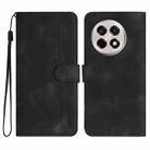 For OnePlus Ace 5 / 13R Global Heart Pattern Skin Feel Leather Phone Case(Black) - 1