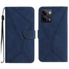 For OPPO Reno9/Reno9 Pro 5G Stitching Embossed Leather Phone Case(Blue) - 1