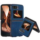 For Motorola Razr 2022 Classic Leather + PC Phone Case(Navy Blue) - 1