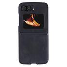 For Motorola Razr 2022 Classic Leather + PC Phone Case(Black) - 2
