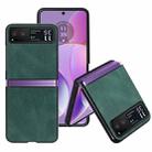 For Motorola Razr 40 Classic Leather + PC Phone Case(Green) - 1