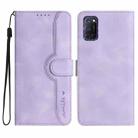 For OPPO A52 / A72 / A92 Heart Pattern Skin Feel Leather Phone Case(Purple) - 1