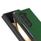 For Samsung Galaxy Z Fold6 ABEEL Black Edge Genuine Leather Mino Phone Case(Green) - 3
