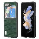 For Samsung Galaxy Z Flip5 ABEEL Genuine Leather Luxury Series Phone Case(Night Green) - 1