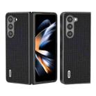 For Samsung Galaxy Z Fold5 ABEEL Genuine Leather Luxury Series Phone Case(Black) - 1